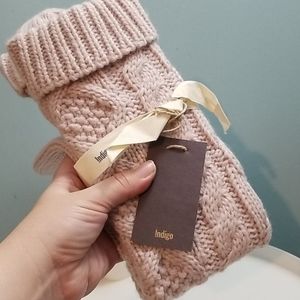 Indigo Diamond braided sock misty pink NWT